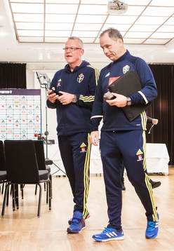 Sveriges förbundskapten Janne Andersson och
