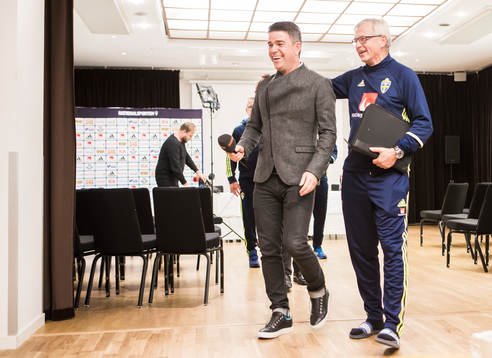 s Patrick Ekwall med Sveriges landslagschef Lars Richt