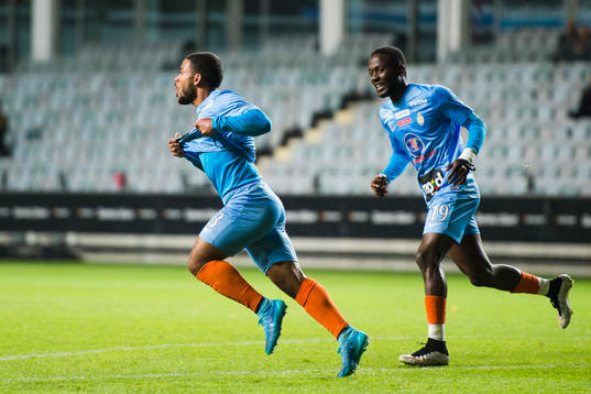 Athletics Jernade Meade jublar gör 0-1 och jublar med