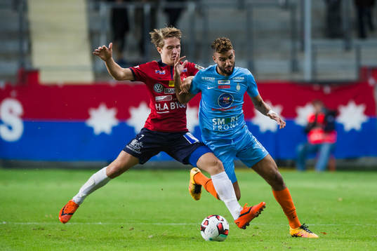 Örgrytes Jakob Lindström och Athletics Omar Eddhari