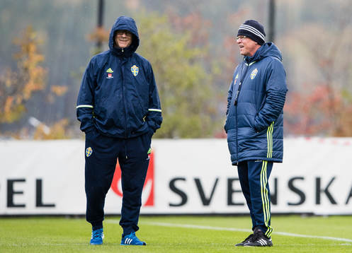 Rådgivare Lars Lagerbäck och förbundskapten Janne