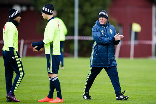 Martiin Olsson, Albin Ekdal och förbundskapten Janne