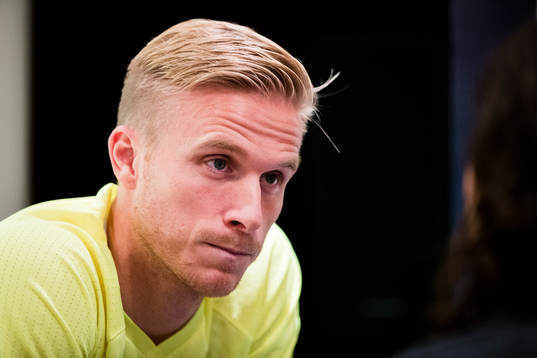 Oscar Wendt i mixed zone