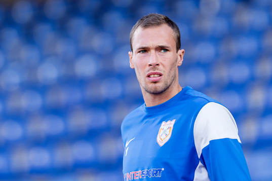 Assyriskas målvakt Robin Malmkvist före fotbollsmatchen i