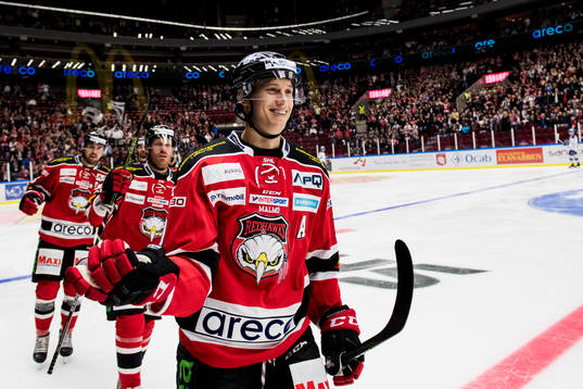 Malmö Redhawks Robin Alvarez jublar