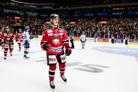 Malmö Redhawks Robin Alvarez jublar