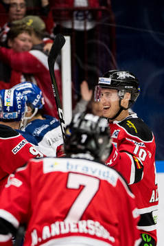 Malmö Redhawks Robin Alvarez jublar