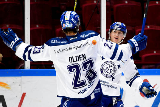 Leksands Olle Alsing jublar med Sondre Olden