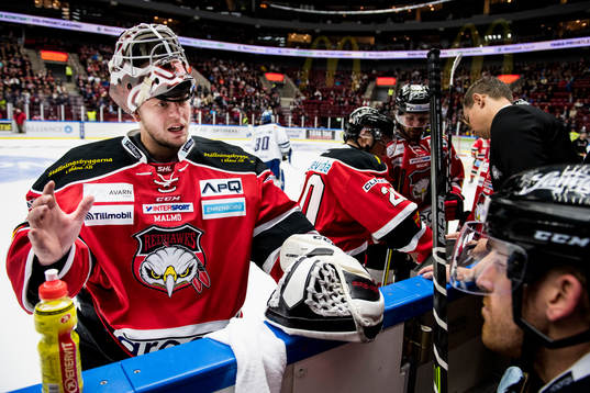 Malmö Redhawks målvakt Oscar Alsenfelt