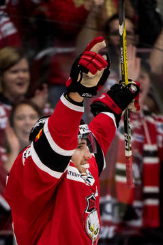 Malmö Redhawks Konstantin Komarek jublar