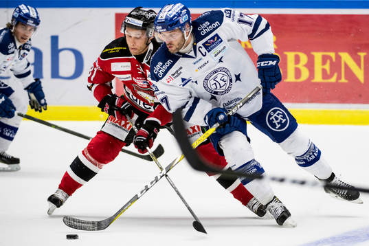 Malmö Redhawks Ilari Filppula och Leksands Jesper Ollas