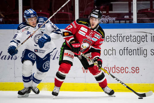 Leksands Patrik Norén och Malmö Redhawks Konstantin