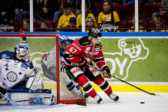 Malmö Redhawks Konstantin Komarek oroar vid Leksands