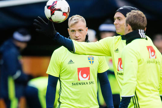 Sveriges John Guidetti och Victor Nilsson Lindelöf