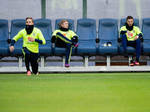 Sveriges Emil Forsberg, Marcus Berg och Ludwig Augustinsson