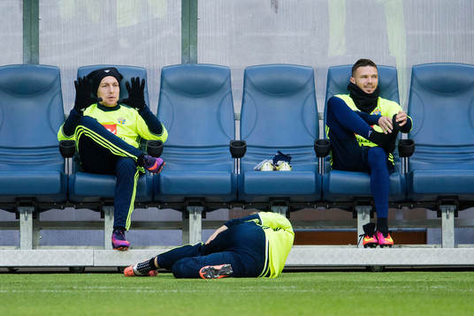 Sveriges Emil Forsberg, Marcus Berg och Ludwig Augustinsson