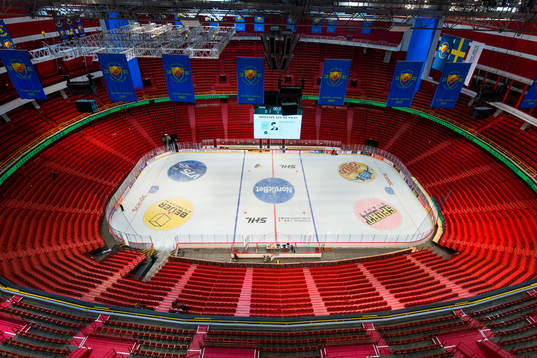 Interiör av Globen