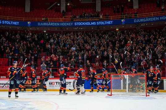 Djurgårdens spelare jublar
