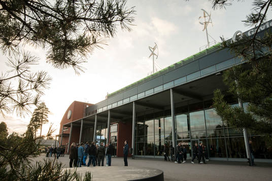 Entrén till Gavlerinken Arena före ishockeymatchen i SHL