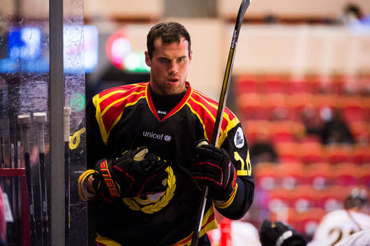Brynäs Daniel Paille före ishockeymatchen i SHL mellan
