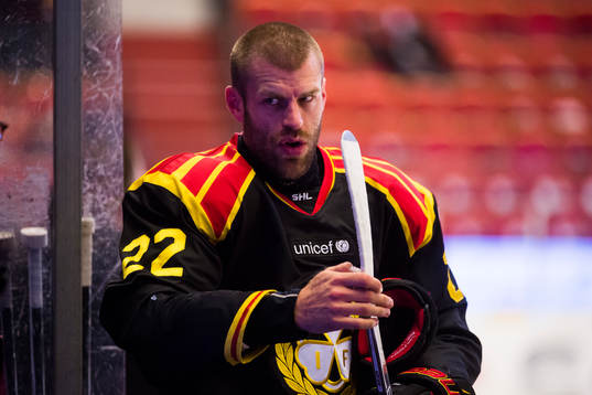 Brynäs Jörgen Sundqvist före ishockeymatchen i SHL