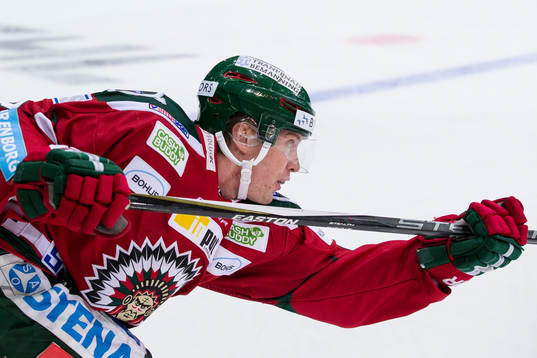 Frölundas John Nyberg skjuter 1-0
