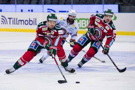 Frölundas Mats Rosseli Olsen och Patrik Carlsson