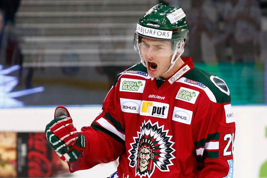 Frölundas Johan Sundström jublar