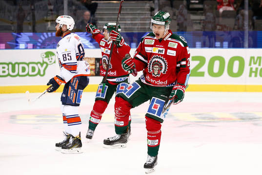 Frölundas Johan Sundström jublar