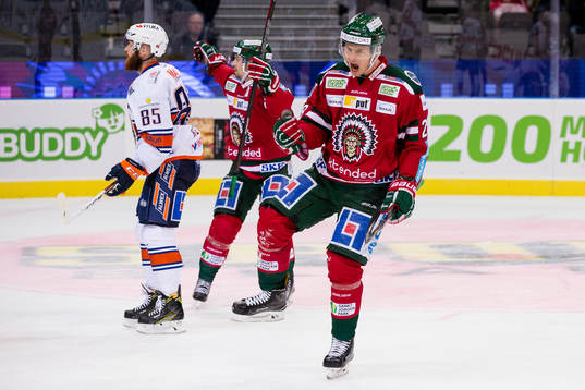 Frölundas Johan Sundström jublar