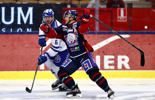 Leksands Sebastian Björnstad och Linköpings Andrew Gordon