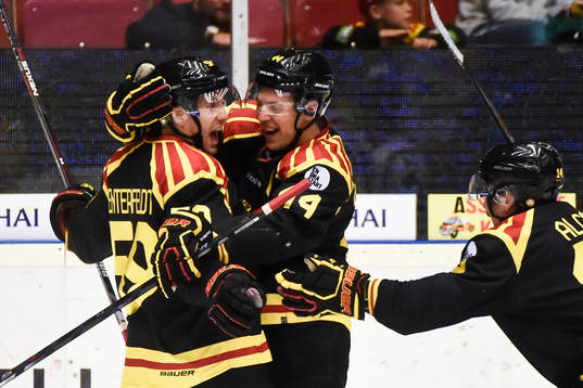 Brynäs Sebastian Enterfeldt, Johan Alcén och Jacob