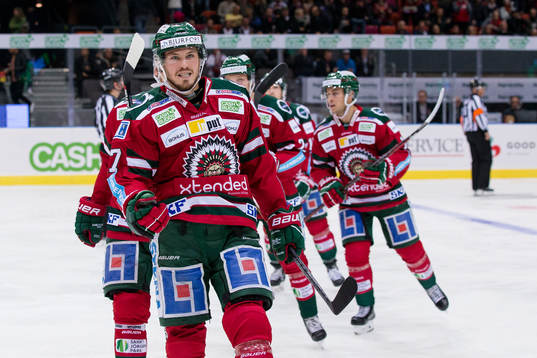 Frölundas Sebastian Stålberg jublar