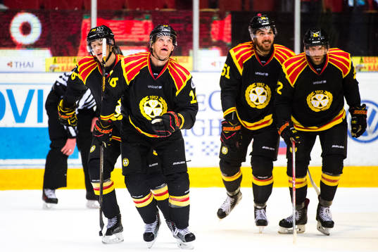 Brynäs Oskar Lindblom, Daniel Paille , Marc Zanetti och