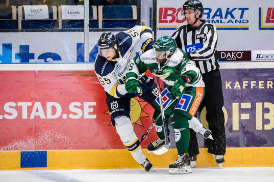 s Andreas Borgman och Färjestads Hugo Enock