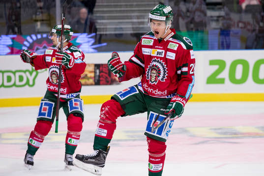 Frölundas Johan Sundström jublar