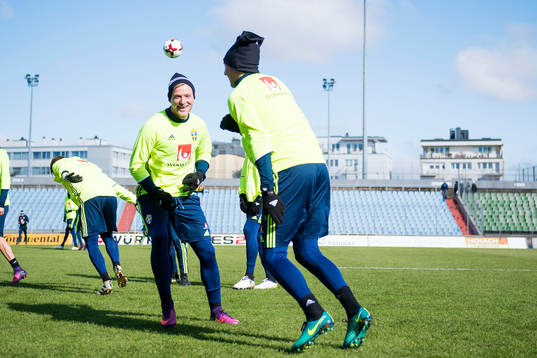 Sveriges Emil Forsberg och Victor Nilsson Lindelöf