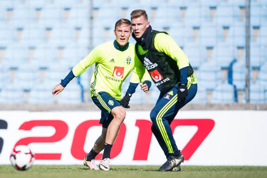 Sveriges Ludwig Augustinsson och Emil Krafth