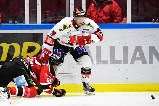 Malmö Redhawks Fredrik Händemark och Örebros Johan Motin