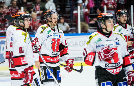 Örebros Kalle Olsson, Marcus Weinstock, Joel Mustonen och