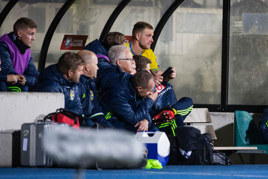 Sveriges bänk med John Guidetti