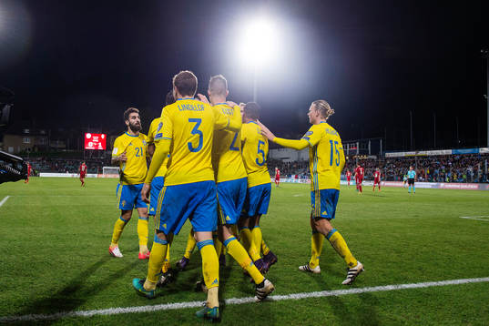 Sveriges Jimmy Durmaz, Victor Nilsson Lindelöf, Martin