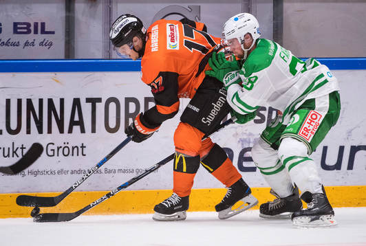 Karlskronas Joel Kellman och Rögles Ludvig Rensfeldt