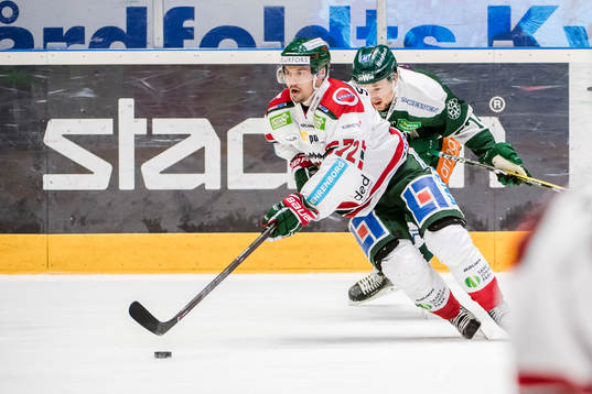 Frölundas Patrik Carlsson och Färjestads Rasmus Asplund