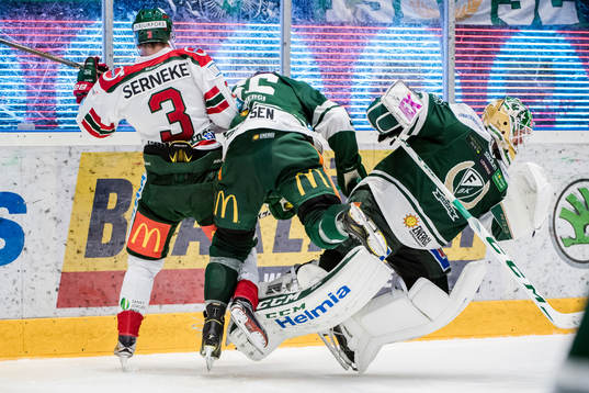 Frölundas Carl Grundström och Färjestads Ole-Kristian