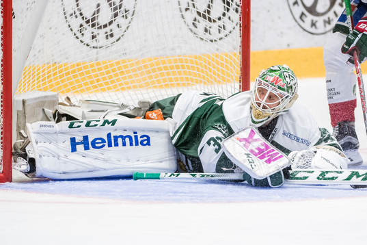 Färjestads målvakt Lars Haugen