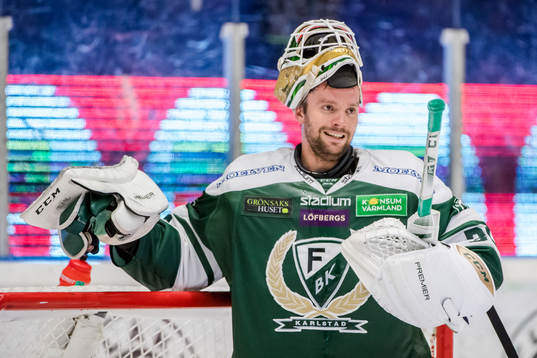 Färjestads målvakt Lars Haugen