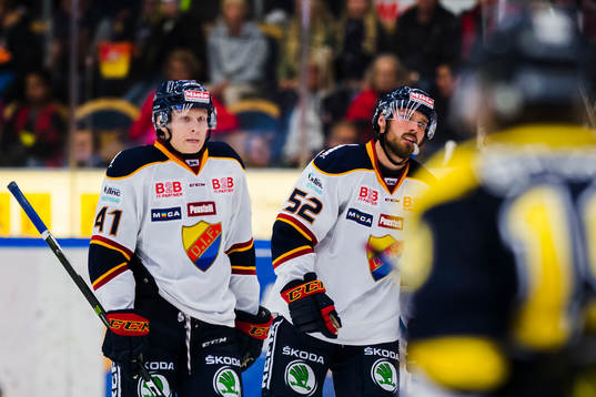 Djurgårdens Alexander Falk och Djurgårdens Mikael Ahlén