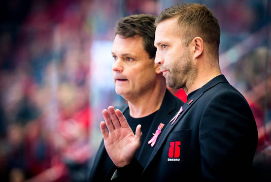 Örebros tränare Lars Ivarsson och tränare Johan Tornberg