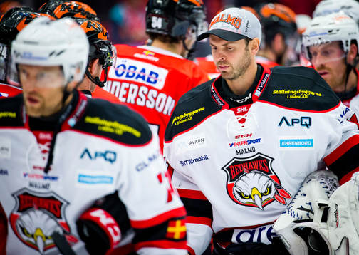 Malmö Redhawks målvakt Cristopher Nihlstorp deppar